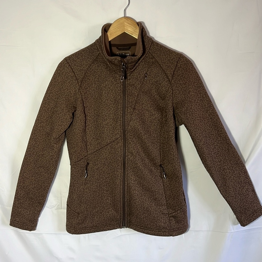 LL Bean Zip Up Long Sleeve Top size Small
